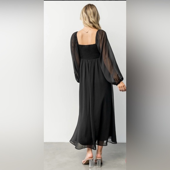 Baltic Born Dione Black Midi Dress Long Sleeve New With Tags - Picture 2 of 2